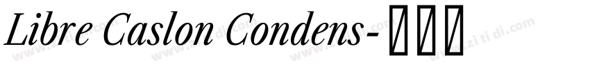 Libre Caslon Condens字体转换